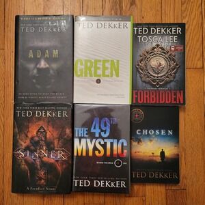 6 Ted Dekker Book Lot Forbidden Adam Green Sinner 49th Mystic Chosen SIGNED